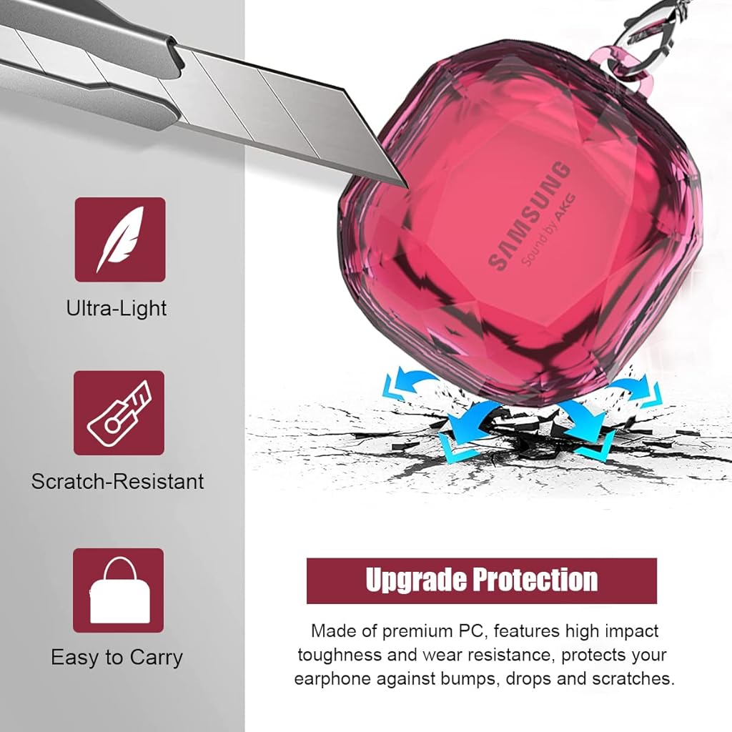 ZORBES Fashion Hard Protective Cover for Samsung Galaxy Buds Pro(2021),Galaxy Buds 2,Galaxy Buds Live (2020),Shockproof for Geometric Diamond Cut Design (Without Earphone, Seperate Pieces Design) ZORBES Fashion Hard Protective Cover for Samsung Galaxy Buds Pro(2021),Galaxy Buds 2,Galaxy Buds Live (2020),Shockproof for Geometric Diamond Cut Design (Without Earphone, Seperate Pieces Design)